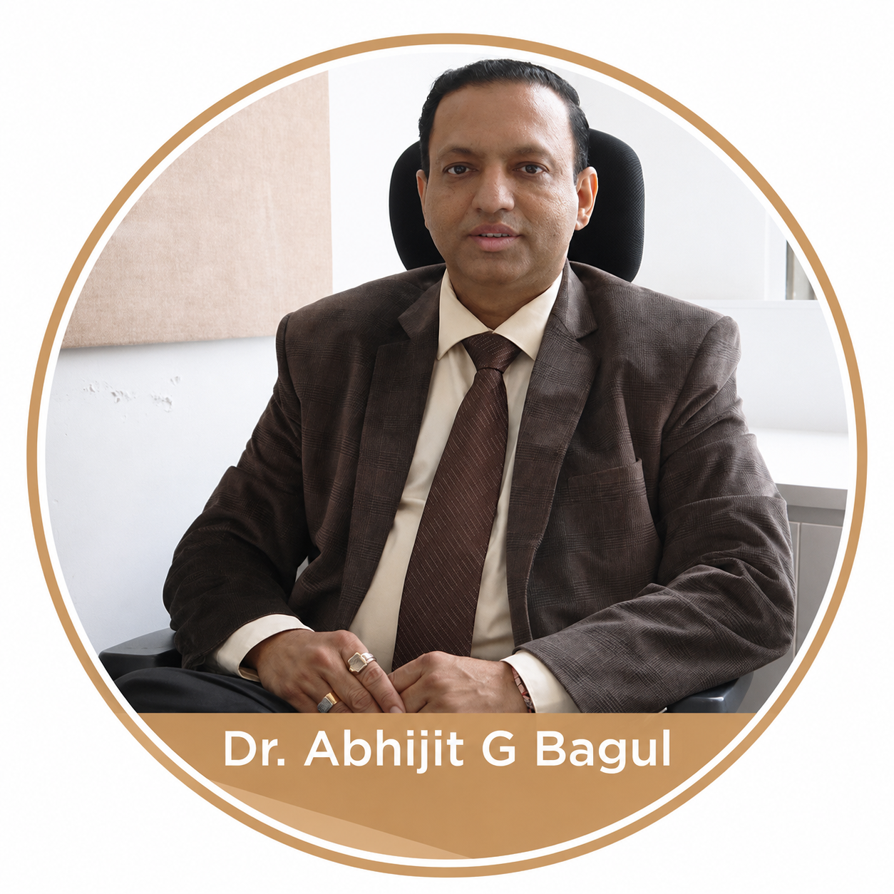 Professional male doctor in white coat posed confidently